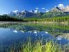 Herbert Lake and Bow Range, Canadian Rockies, Alberta